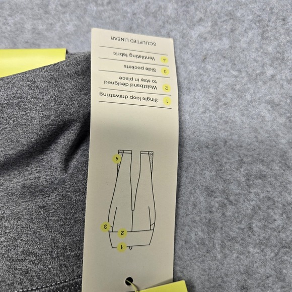 All In Motion Sculpted Linear Pants Womens XS Gray High-Rise Capri‎ Side Pockets - Picture 5 of 12